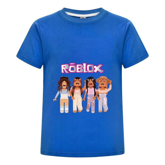 Playera Roblox para Ninas Niño, Camiseta de Algodón Infantil con Estilo de Videojuego, Ropa Casual para Uso Diario y Regalo