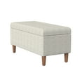 thumbnail image 6 of HomePop Malmo Storage Bench, 36"W x 16"D x 17.5"H, Cream Woven Chevron Pattern, 6 of 10