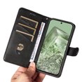 thumbnail image 3 of for Google Pixel 8a Case Wallet for Men Women, Flip Folio Cover with PU Leather Kickstand Credit Card Slots Magnetic Wrist Strap Kickstand Protective Shockproof Phone Case Cover, Black, 3 of 7