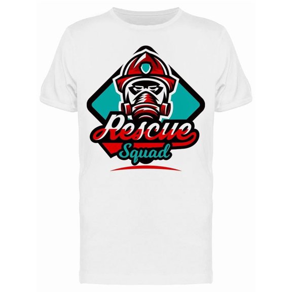 Fireman Wearing Mask Gas Tee Men's -Image by Shutterstock