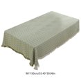 thumbnail image 3 of 90x150cm Polyester Cotton Tablecloth with Tassels - Soft Breathable Decorative Cloth for Coffee Table, Sofa, Picnic, Camping, Beach - Machine Washable Gray Green Coffee Throw Blanket, 3 of 9