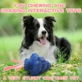 thumbnail image 3 of Christmas Tree Dog Chew Toys with Squeaky Sounds, Durable Bulge Design for Small Medium Large Breed Puppies, Indoor Outdoor Play Training, Blue, 3 of 5