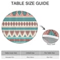 thumbnail image 6 of Colorful Floral Design Elasticized Boho Table Cover - Perfect Fit for Round Tables 52-56 Inches - Vibrant Tablecloth, 6 of 7