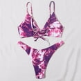 thumbnail image 4 of LYXSSBYX Swimsuits for Women Two Piece Womens Women Gradient Print Bikini Two Piece Swimwear Push-Up Swimsuit Bathing Suit, 4 of 8