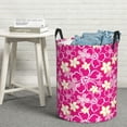 thumbnail image 6 of Sikiie Vintage Flowers Print Round Dirty Clothes Basket, Waterproof Standing Foldable Storage Basket, for Laundry Room, Bedroom, Bathroom Storage-Small, 6 of 6