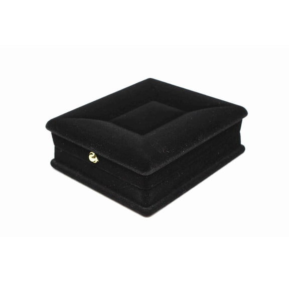 HONMEET Necklace Storage Case in Black with Flocked Finish Ideal for Jewelry Organization