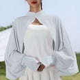 thumbnail image 5 of Cekizud Jackets for Women Lightweight Ice Silk Breathable Sun Protective Cardigan Coat Comfy Hoodless, 5 of 6