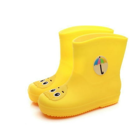 

〖Jisuan〗Boy Cowboy Boots Toddler Big Kids Baby Girls Boys Cute Cartoon Waterproof Rain Boot Wellies Shoes