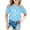Blue, variant on WAYUTE Girls Shirts Kids Short Sleeve Top with Cute Heart Print Design Lightweight Tee Soft Blend Shirt Casual Loose Daily Wear,Pink,Size 3 Y-4 Y