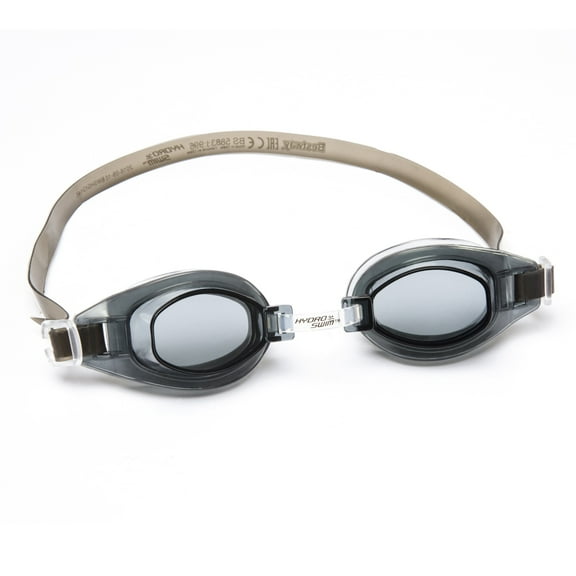 Bestway: HydroPro Crystal Clear Goggles - Grey & Blue - Pool & Swimming Gear, Polycarbonate Lenses, UV Protection, Adjustable, Water Accessory, Kid 7 