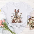 thumbnail image 4 of Mujeres de Manga Corta Tops Casual Nuevo Cuello Redondo Pascua, Ligera Camiseta de Poliéster Spandex, 4 of 4