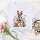 thumbnail image 2 of Mujeres de Manga Corta Tops Casual Nuevo Cuello Redondo Pascua, Ligera Camiseta de Poliéster Spandex, 2 of 4