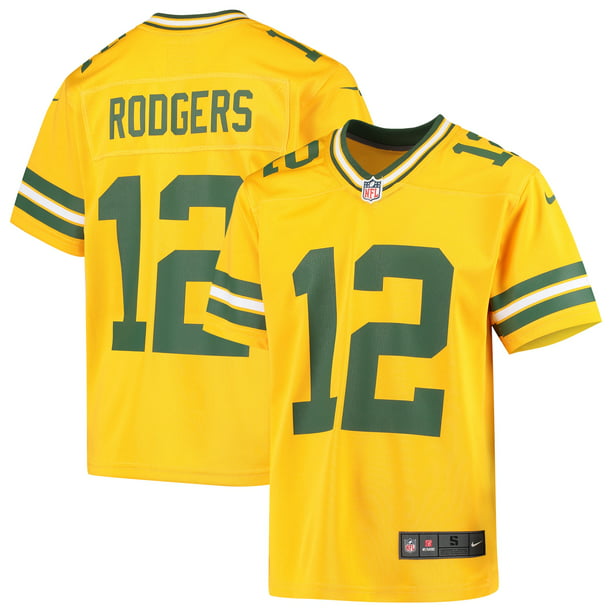 Aaron Rodgers Green Bay Packers Nike Youth Inverted Game Jersey - Gold