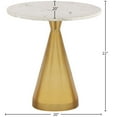 thumbnail image 3 of Meridian Furniture Emery White Marble End Table, 3 of 8