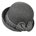 thumbnail image 2 of Only Moment Gray Winter Wool Dress Beret Hat Tweed Cloche Bucket Bowler Fedora Floppy Derby Vintage Felt Hat Cap Women Vintage Felt Cloche Hat M, 2 of 4