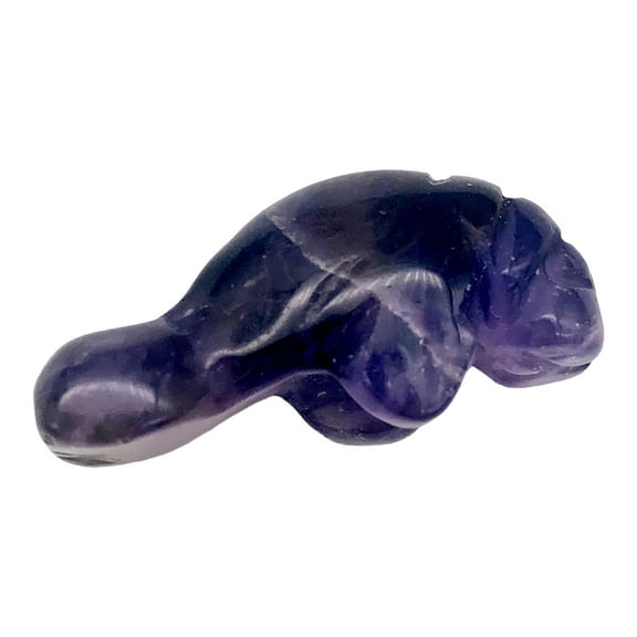 Grace Amethyst Manatee Animal Bead Animal Figurine | 27x10x12mm | Purple | 1 Figurine
