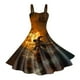 thumbnail image 3 of WILLBEST Vestidos con Curvas para Mujer Vestido de Mujer con Estampado sin Mangas con Tirantes En La Cintura y Falda con Vuelo con Personalidad E Grande​​, 3 of 3