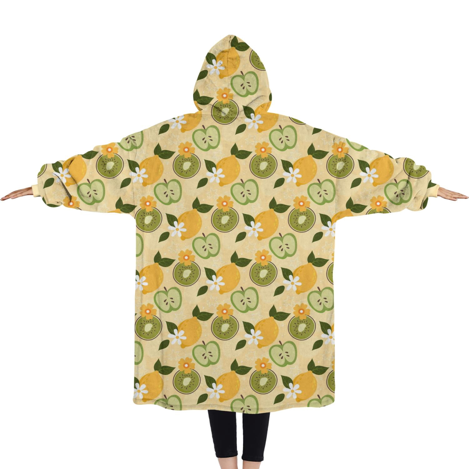 Wearable Adult Blanket Hoodie - Flannel Blanket Hoodie with Pockets -Sherpa Giant Hoodie Blankets for Women Men