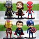 thumbnail image 2 of Figuras de acción de Marvel para niños, juguetes de Pvc de 6 piezas, Spiderman, héroes de los vengadores, Iron Man, colección de regalos de cumpleaños, 2 of 5