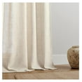 thumbnail image 4 of Semi Sheer Curtains for Living Room, Linen Curtains 84 Inch Length 2 Panels Set for Bedroom ，White Curtains 84 Inches Long Rod Pockets Back Tab (84" L x 100" W, Linen), 4 of 7