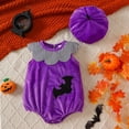 thumbnail image 3 of WIBACKER 1-Set Newborn Baby Boys Girls Halloween Bat Hooded Costume Infant Sleeveless Romper & Hat Costumes Set Photo Shoot Costumes, 3 of 8