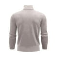 thumbnail image 2 of Men's Turtleneck Pullover Sweater Long Sleeve Slim Fit Solid Knit Top, 2 of 4