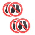 thumbnail image 1 of LEEYNEER 4 Pcs No Step Stickers Decals Do Not Here Label Safety Sign, 1 of 8