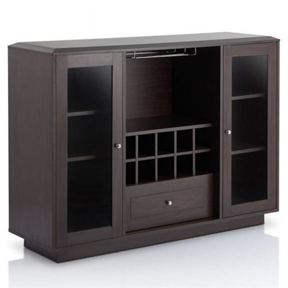 Pemberly Row Wine Rack Buffet in Espresso