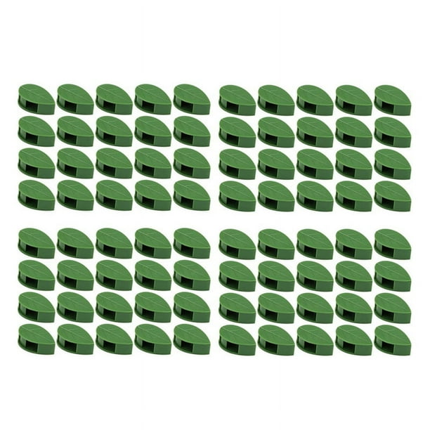 100 Piezas de Pinzas de Plantas de Jardín, Pinzas de Fijación Una Presión para Soporte de Pared de Escalada para Plantas Gancho Adhesivo Fijador Autoadhesivo