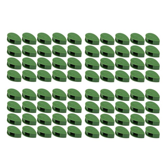 100 Piezas de Pinzas de Plantas de Jardín, Pinzas de Fijación Una Presión para Soporte de Pared de Escalada para Plantas Gancho Adhesivo Fijador Autoadhesivo