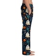 thumbnail image 3 of Boyscolos Halloween Pajamas Pumpkin Ghost Skeleton Drawstring Cozy Comfortable Skull Spooky Pj Pants Halloween Outfits Dark Blue XL, 3 of 5