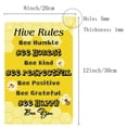 thumbnail image 4 of 1pc Metal Tin Sign Hive Rules Bee Happy Retro Vintage Funny Wall Decor Art Mural Hanging Iron Painting Poster Plaque for Home Garden Bar Pub Kitchen Living Room Office Garage 8 x 12inch, 4 of 7