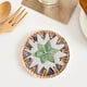 thumbnail image 4 of Rattan Ceramic Heat Insulating Saucer Seashell Floral Pattern Saucer Tea Saucer Coffee Table Hand Woven Non Scaldable Seashell Mats, 4 of 6