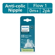 Philips Avent Anti-colic Nipples - Flow 1, 2-Pack, SCY761/02