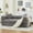 Grey, variant on Folding Sofa Bed, Convertible Couch Bed with 2 Pillows, Fold Out Couch, Foam Spring Floor Mattress, Futon Couch for Living Room, Office, Apartment,Beige