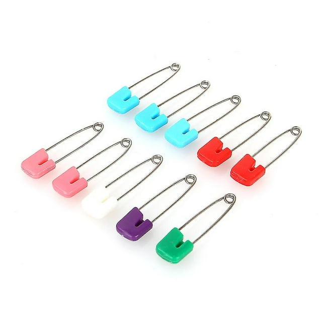 10 Pcs Safety Pins for Sewing Crafts, Holding and Locking Cloth Diapers for Baby and Children