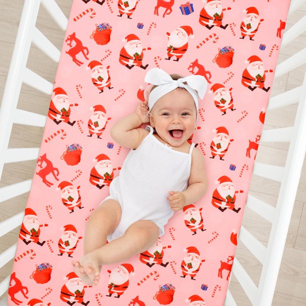 Sábana para cuna GOPHRALOVE Christmas para cuna estándar 132 x 71 cm