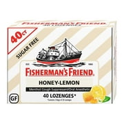 Fisherman's Friend Menthol Cough Suppressant/Oral Anesthetic, Sugar Free Honey-Lemon, 40ct