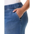 thumbnail image 5 of Gloria Vanderbilt Swan Series Women's Plus Drawstring Pull On Wide Leg Jeans, Sizes 0X-4X, 5 of 5