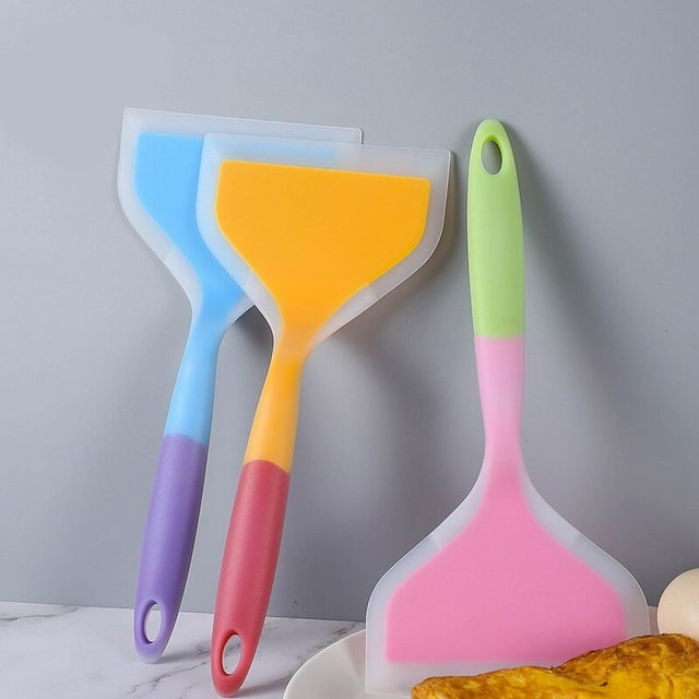Silicone Kitchen Ware Cooking Utensils Spatula Beef Meat Egg Kitchen Scraper Wide Pizza Cooking Tools Shovel Non-Stick Pan