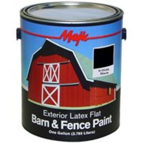 Yenkin Majestic Paint Barn & Fence Latex Flat Paint - Black - Pack of 4, 1 Gal