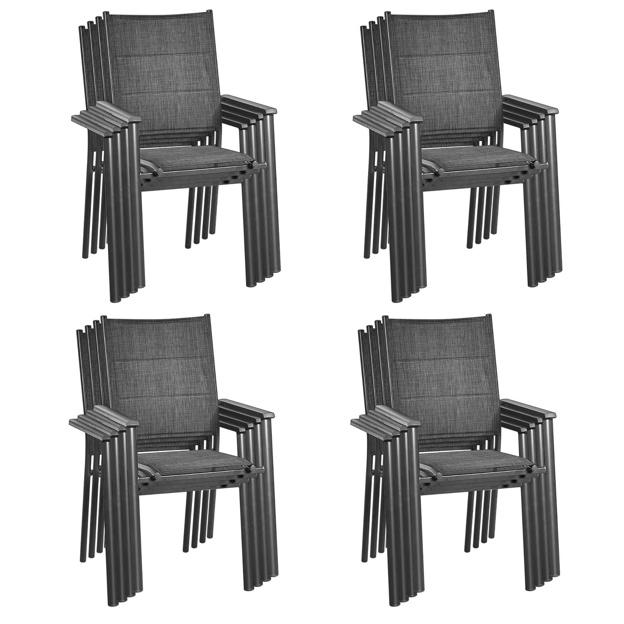 stackable padded dining chairs