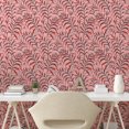 thumbnail image 2 of Ambesonne Leafy Art Peel & Stick Wallpaper for Home, Dreamy Leaves of Forest, 13"x100", Pale Pink Raspberry Teal, 2 of 5