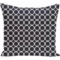 Simply Daisy 16" x 16" Link Lock Geometric Print Pillow, Navy