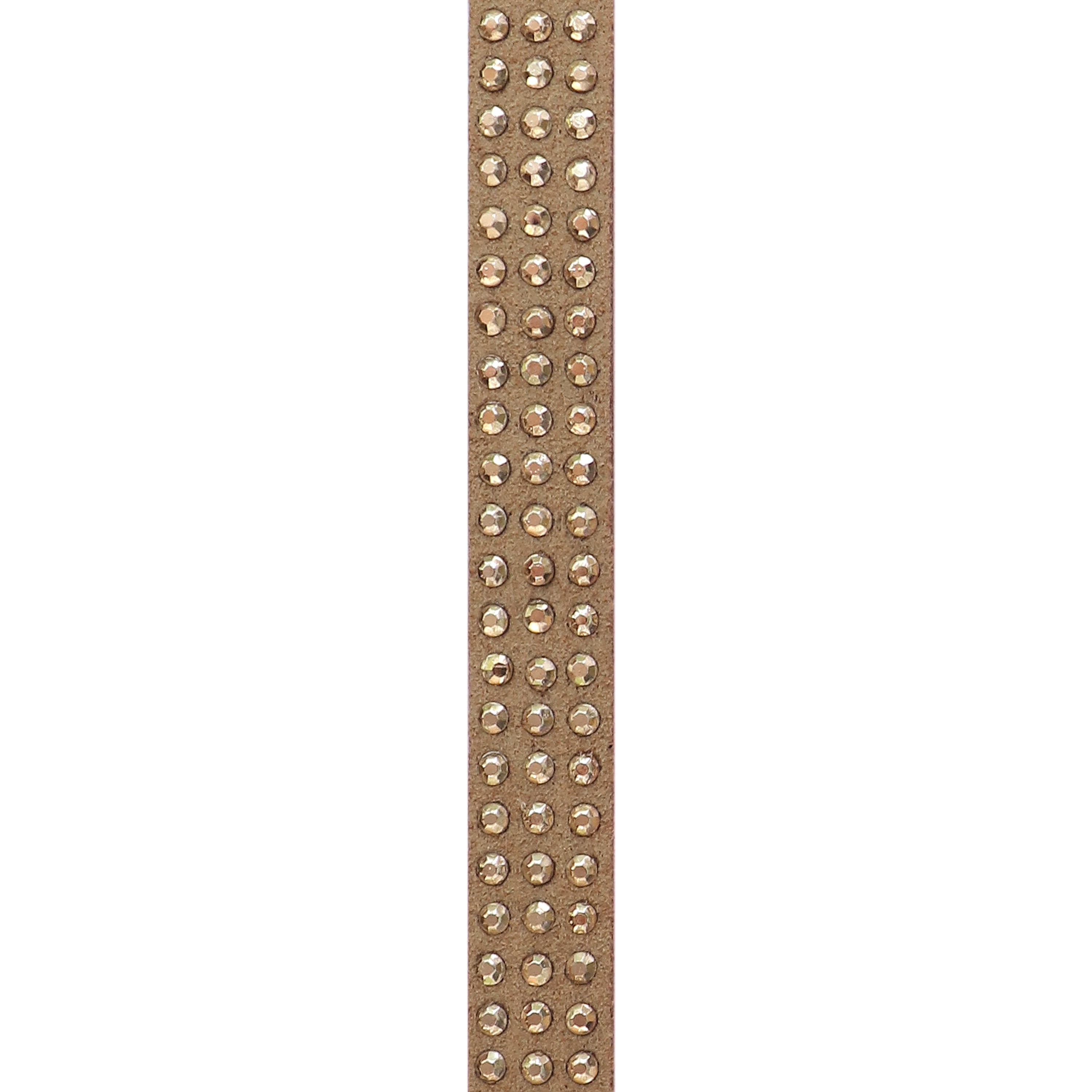 Gwen Studios 3/8" and 5/16" Fuchsia and Tan Studded Faux Leather Trim, 16 Yards