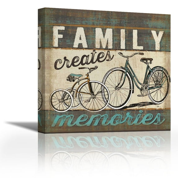 Create Memories - Contemporary Fine Art Giclee on Canvas Gallery Wrap - wall décor - Art painting - 27 x 27 Inch - Ready to Hang