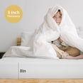 thumbnail image 2 of FDW Twin 8 Inch Medium-Firm Memory Foam Mattress, CertiPUR-US Certified, Gel-Infused, Pressure Relief, White, 2 of 7