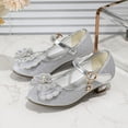 thumbnail image 5 of Big Girls Shoes Bow Knot 𝐃iamond Shiny Sandals Shoes High Heels Show Shoes Toddler Winter Shoes Toddler Dress Shoes Fashion Open Toe, 5 of 5