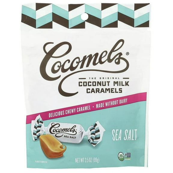 Cocomels, Organic, Coconut Milk Caramels, Sea Salt, 3.5 oz Pack of 2