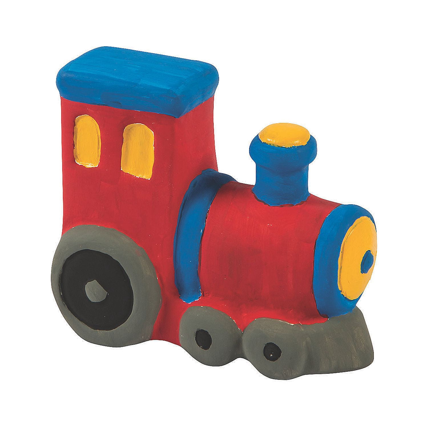 Fun Express DIY Ceramic Train Craft Kits - Creative Craft Activity Kids' Birthday Party Favors & Special Events - Includes Paints & Brushes Fun & Easy Decorating - Perfect Crafts Parties - 12 Pieces